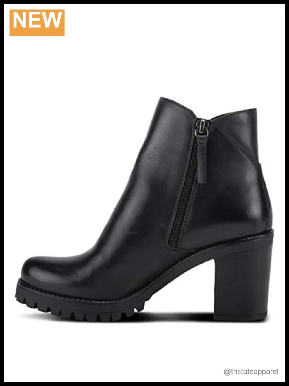 Spring Step Women's Dealey Leather Ankle Booties with Zip Closure